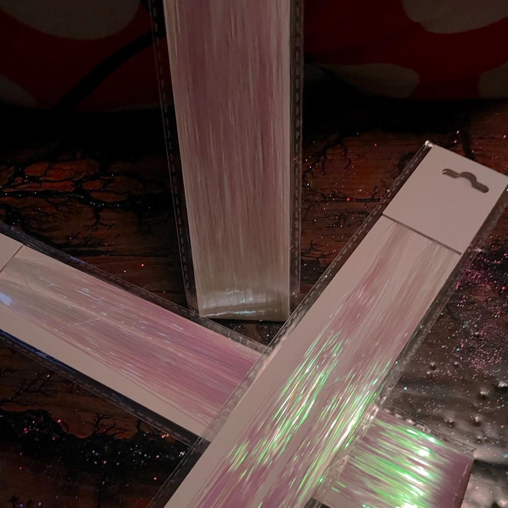 White pearly hair extensions ❤️